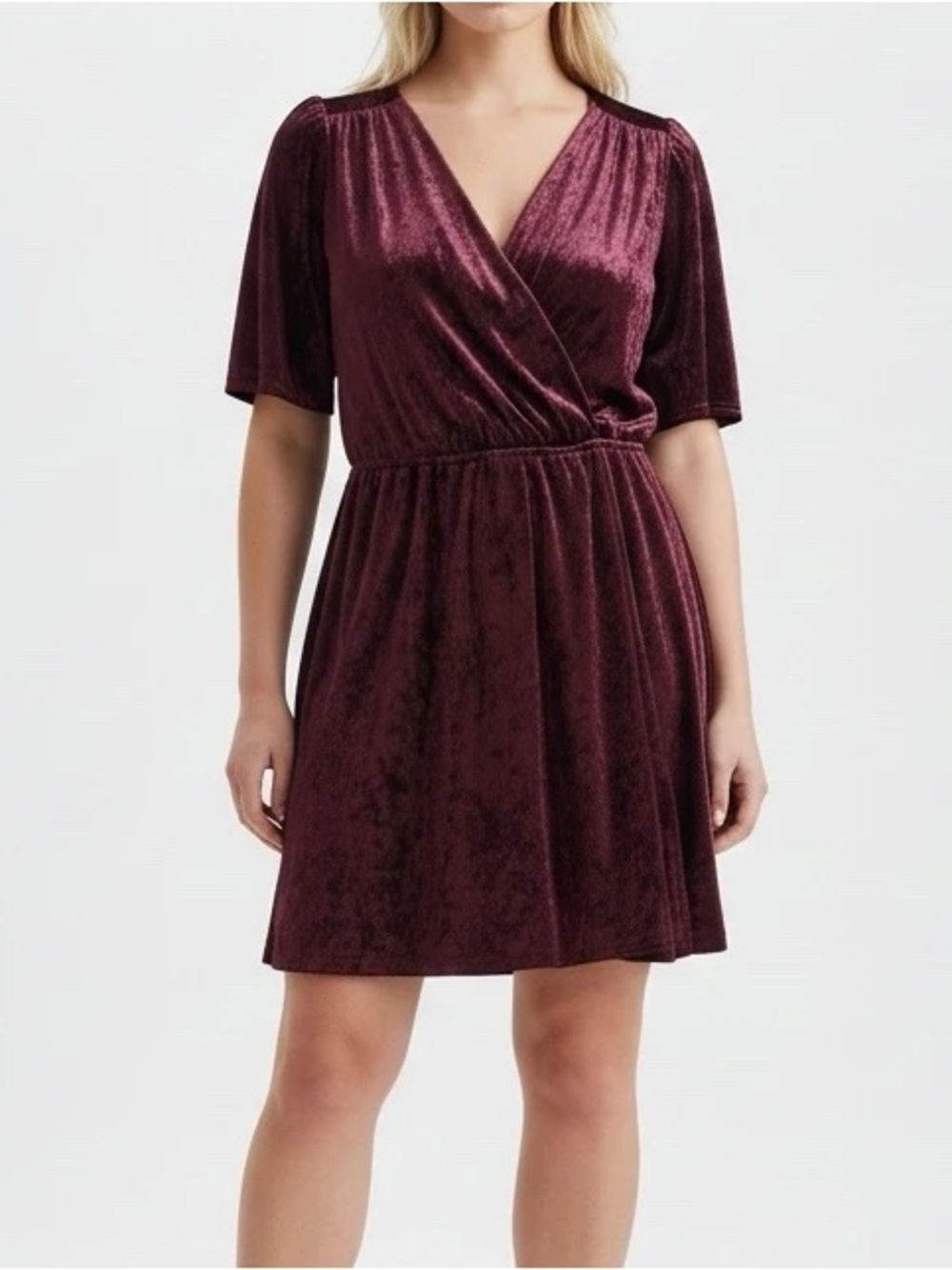 BCBGeneration Burgundy Velvet Dress